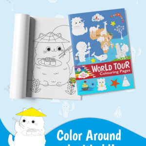 World Tour Colouring Book! ✈️🌈